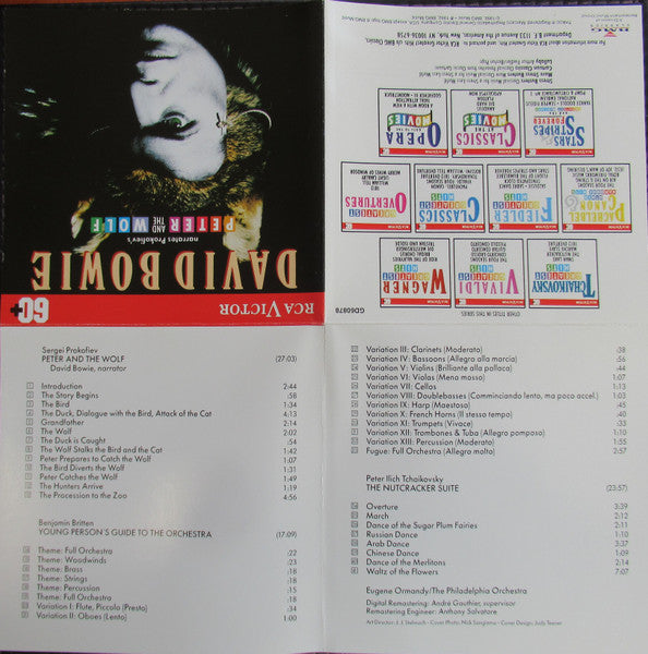David Bowie - Eugene Ormandy / The Philadelphia Orchestra : David Bowie Narrates Prokofiev's Peter And The Wolf (CD, Album, RM)