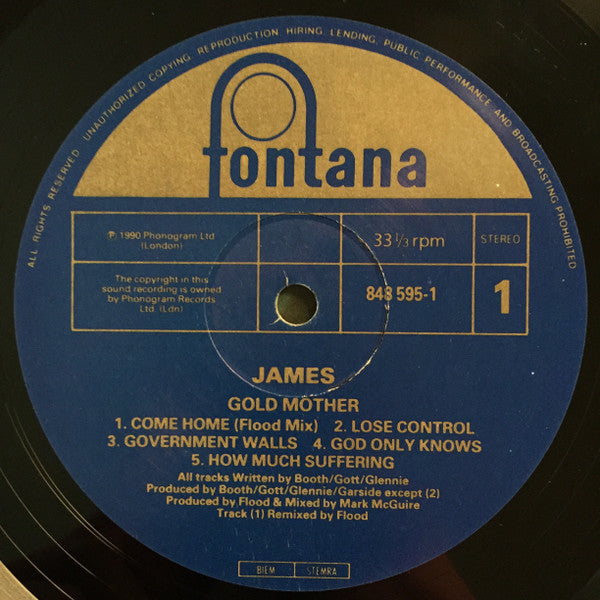 James : Gold Mother (LP, Album, RP)
