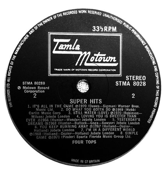 Four Tops : Super Hits (LP, Comp)