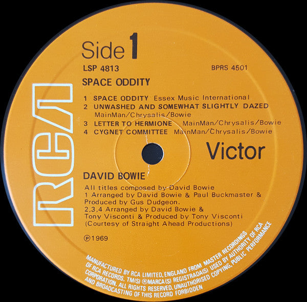 David Bowie : Space Oddity (LP, Album, RE)