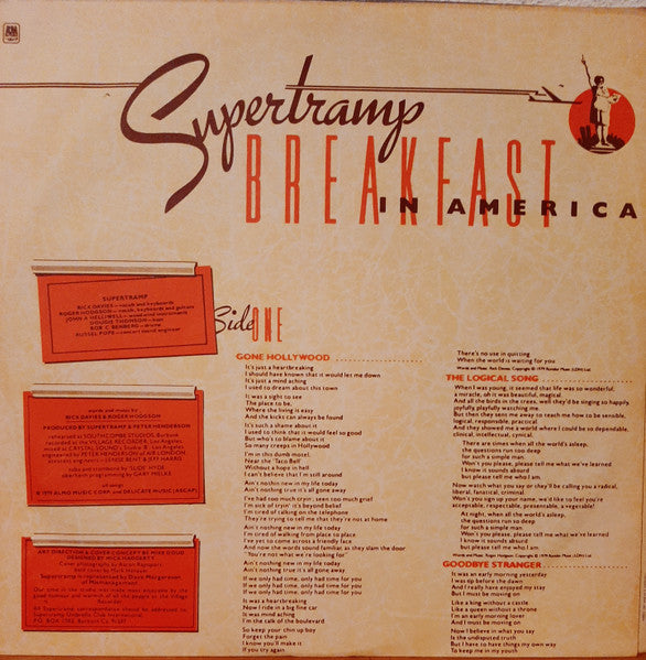 Supertramp : Breakfast In America (LP, Album)