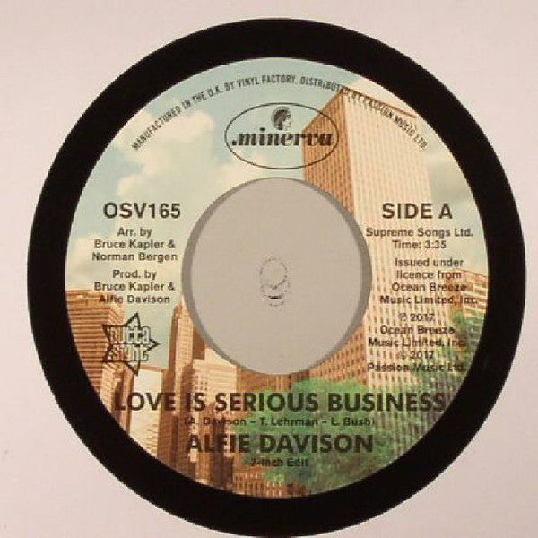 Alfie Davison : Love Is Serious Business (7", Single)