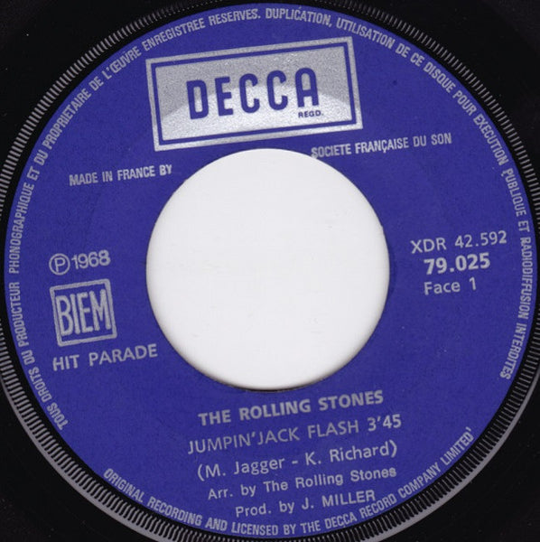 The Rolling Stones : Jumpin' Jack Flash (7", Single, Blu)
