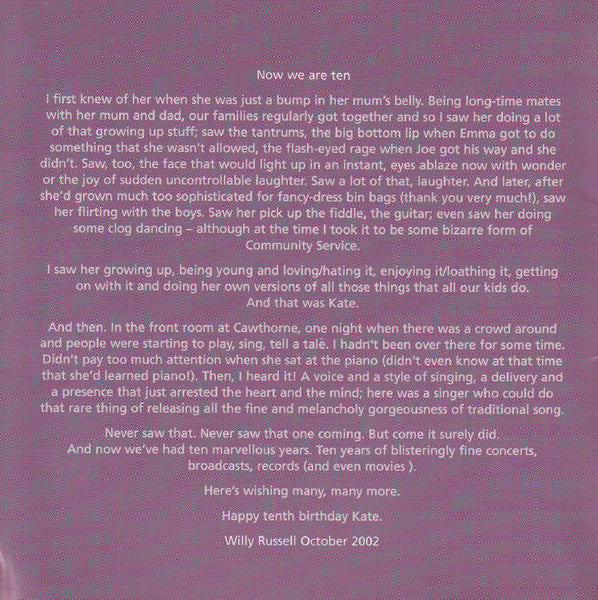 Kate Rusby : 10 (CD, Album)