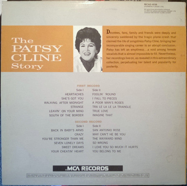 Patsy Cline : The Patsy Cline Story (2xLP, Comp, RE)