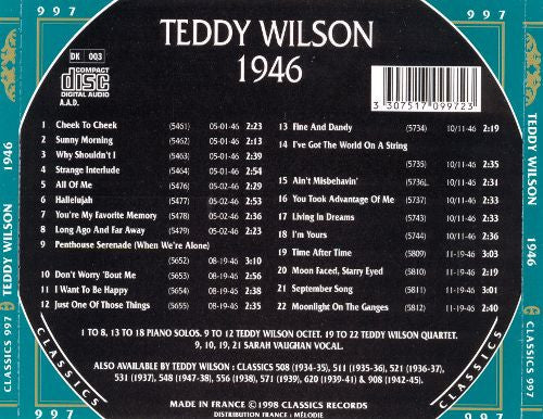Teddy Wilson : 1946 (CD, Comp)