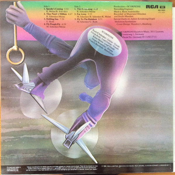 Scorpions : Fly To The Rainbow (LP, Album, RE)