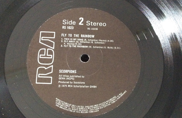 Scorpions : Fly To The Rainbow (LP, Album, RE)