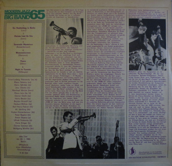 Modern Jazz Big Band 65 : Modern Jazz Big Band 65 (LP, Mono)