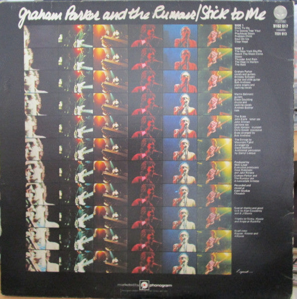 Graham Parker And The Rumour : Stick To Me (LP, Album, No )