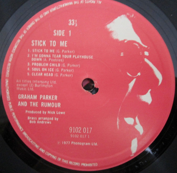 Graham Parker And The Rumour : Stick To Me (LP, Album, No )