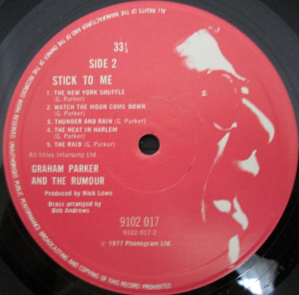 Graham Parker And The Rumour : Stick To Me (LP, Album, No )