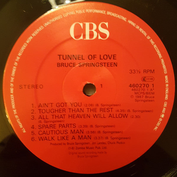 Bruce Springsteen : Tunnel Of Love (LP, Album)