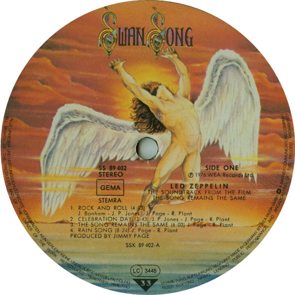 その他 2LP Led Zeppelin Soundtrack From The Film The Song Remain SSK89402 SWAN SONG UK /00660 2LP Led Zeppelin Soundtrack From The Film The Song Remain SSK89402