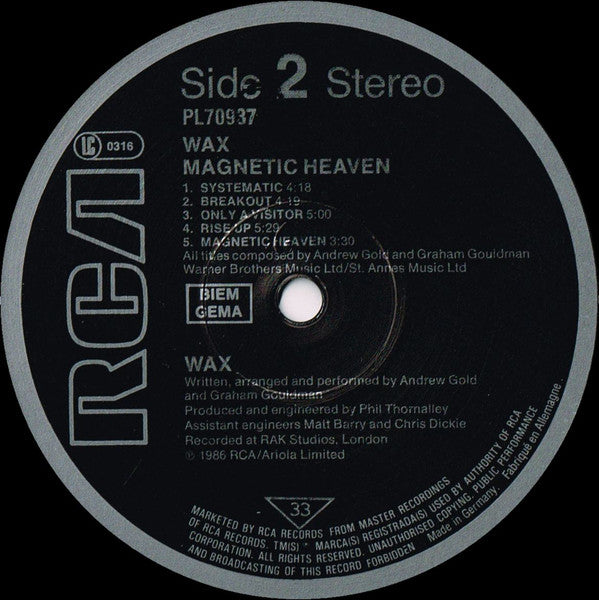 Wax (6) : Magnetic Heaven (LP, Album)