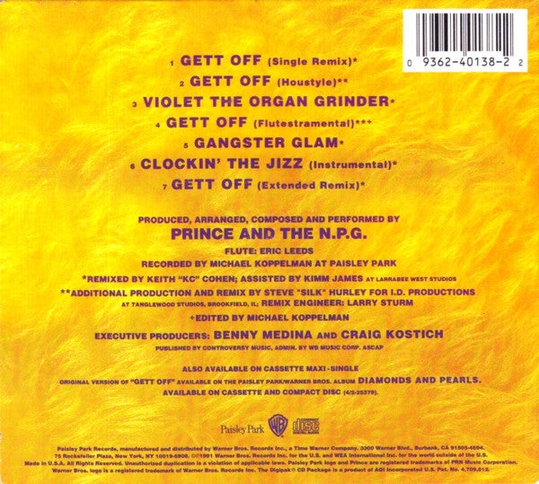 Prince And The New Power Generation : Gett Off (CD, Maxi, Dig)