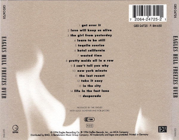 Eagles : Hell Freezes Over (CD, Album, Sli)