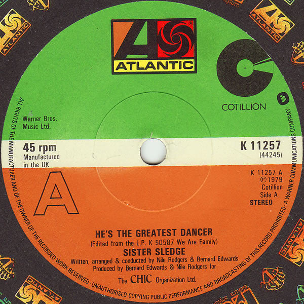 Sister Sledge : He's The Greatest Dancer (7", Single, Dam)
