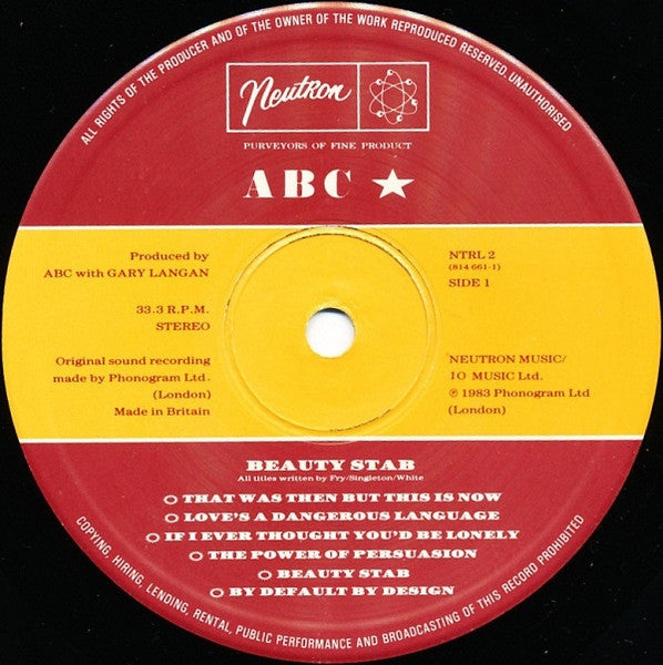 ABC : Beauty Stab (LP, Album)