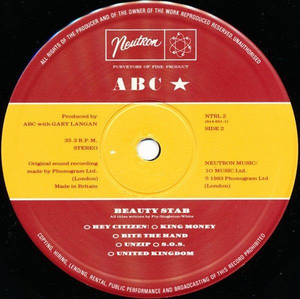 ABC : Beauty Stab (LP, Album)