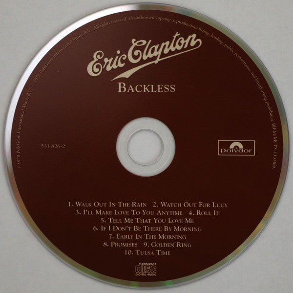 Eric Clapton : Backless (CD, Album, RE, RM)