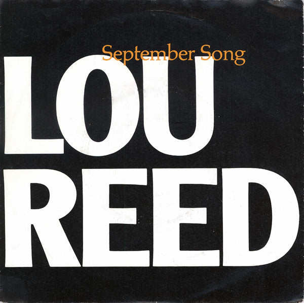 Lou Reed : September Song (7", Single, Pic)