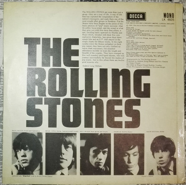 The Rolling Stones : The Rolling Stones  (LP, Album, Mono, RP, B2X)