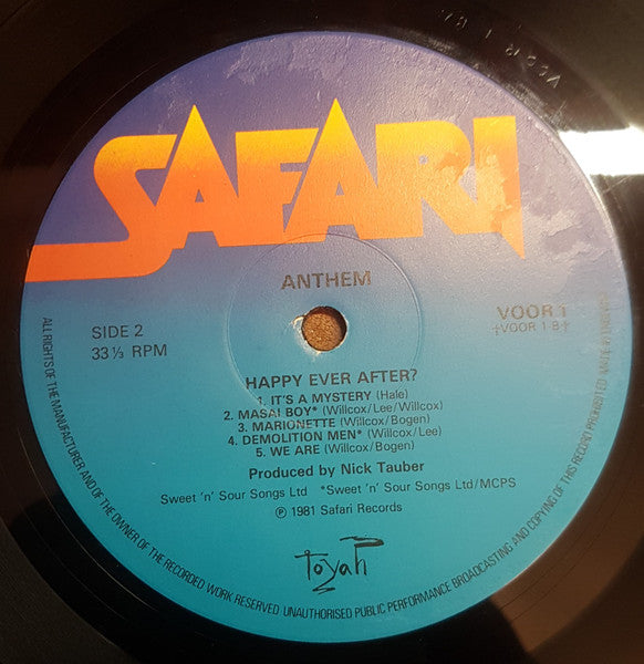 Toyah (3) : Anthem (LP, Album)