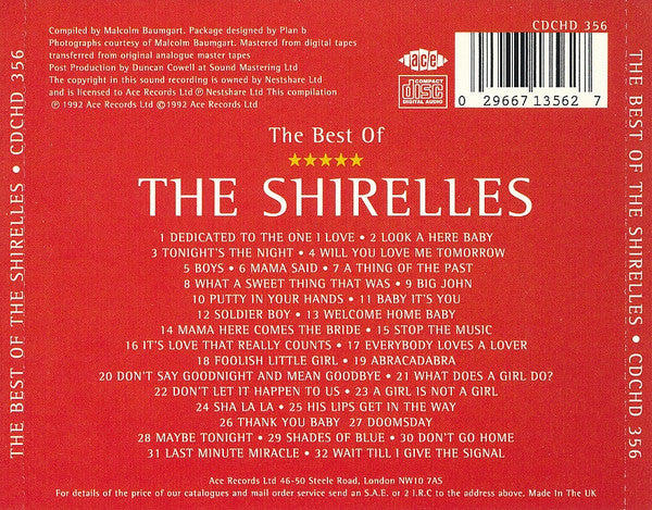The Shirelles : The Best Of The Shirelles (CD, Comp, RE)