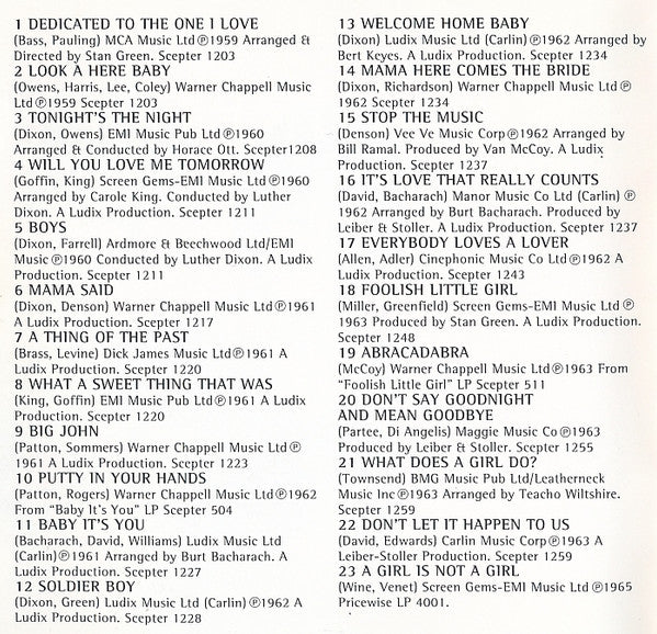 The Shirelles : The Best Of The Shirelles (CD, Comp, RE)