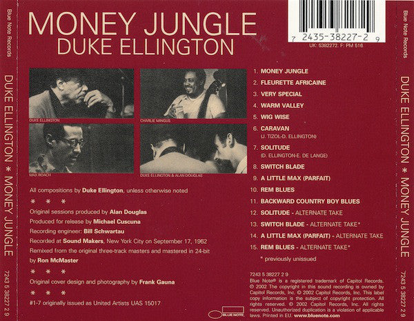 Duke Ellington • Charles Mingus • Max Roach : Money Jungle (CD, Album, RE, RM)