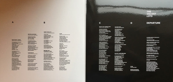 The Vacant Lots : Departure (2xLP, Album, RE, Bla)