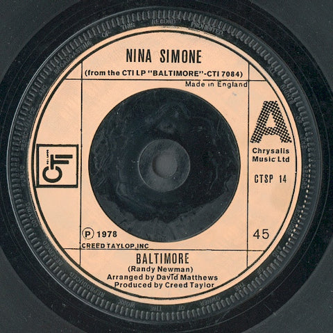 Nina Simone : Baltimore (7", Single)
