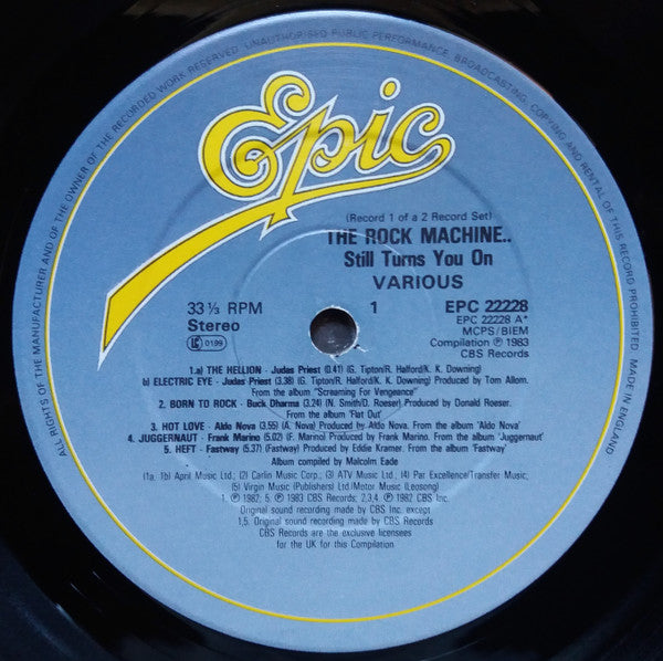 Various : The Rock Machine Still Turns You On Volume I (LP, Comp)