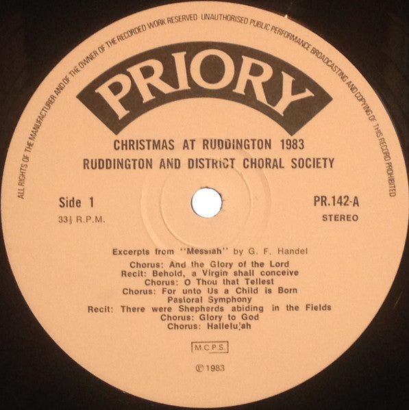Ruddington And District Choral Society : Christmas At Ruddington (LP)
