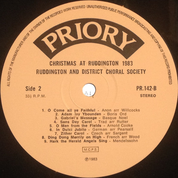 Ruddington And District Choral Society : Christmas At Ruddington (LP)