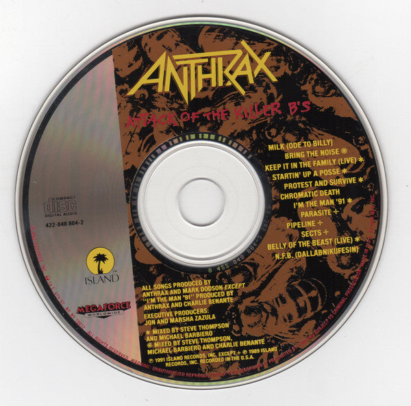 Anthrax : Attack Of The Killer B's (CD, Comp)