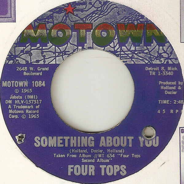 Four Tops : Something About You (7", Single, Styrene, Mon)