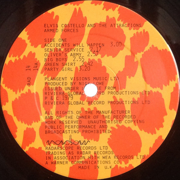 Elvis Costello And The Attractions* : Armed Forces (LP, Album, Fol)