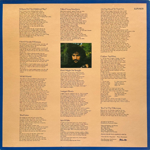 Cat Stevens : Tea For The Tillerman (LP, Album, RE, Pin)