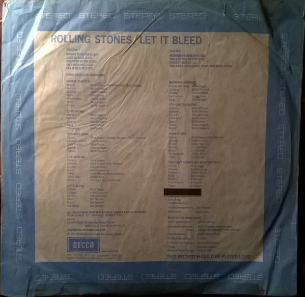 Rolling Stones* : Let It Bleed (LP, Album, RE)