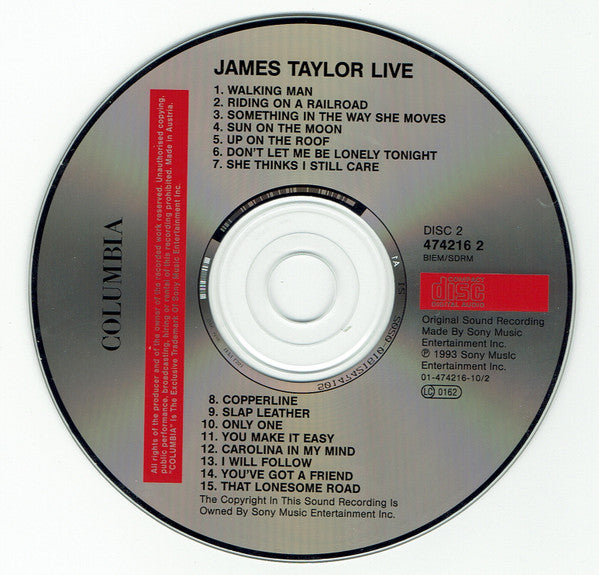 James Taylor (2) : (Live) (2xCD, Album, RE)