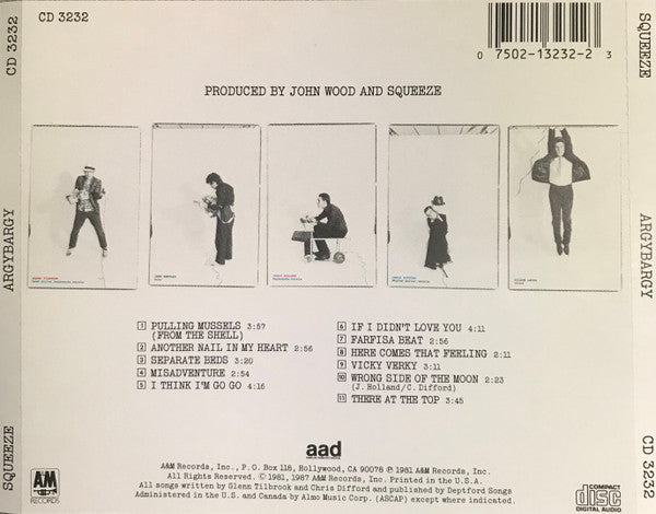 Squeeze (2) : Argybargy (CD, Album, RE, RP)