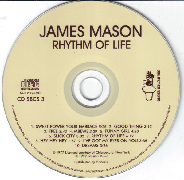 James Mason : Rhythm Of Life (CD, Album, RE)
