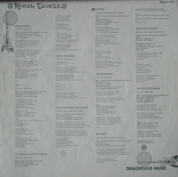 Robin George : Dangerous Music (LP, Album)