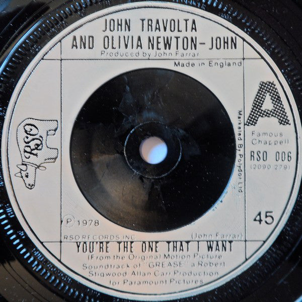 John Travolta And Olivia Newton-John : You're The One That I Want  (7", Single, Bei)