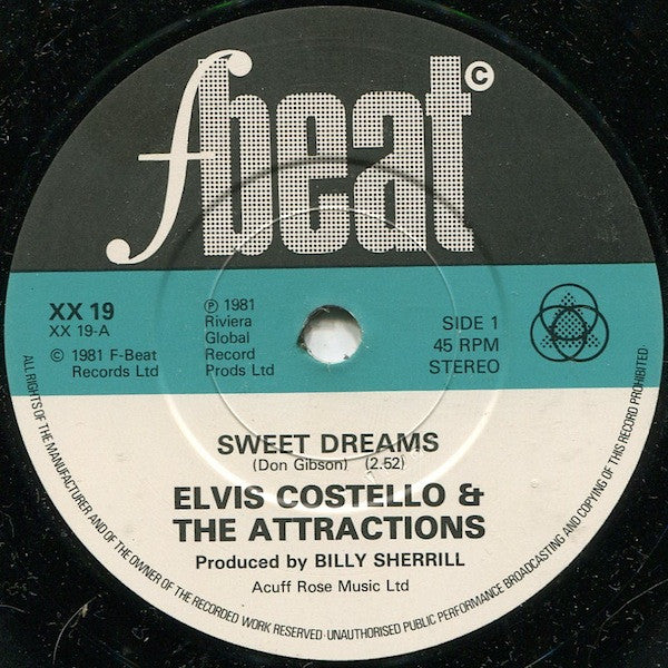 Elvis Costello And The Attractions* : Sweet Dreams (7", Single)
