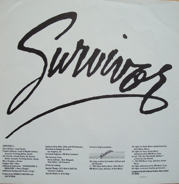 Survivor : Eye Of The Tiger (LP, Album)