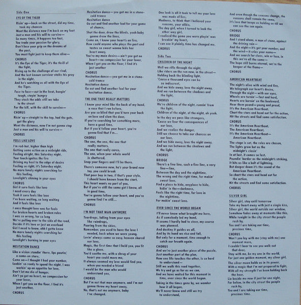 Survivor : Eye Of The Tiger (LP, Album)