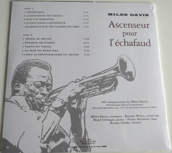 Miles Davis : Ascenseur Pour L'Échafaud (Lift To The Scaffold) (LP, Album, Ltd, Num, RE, 180)